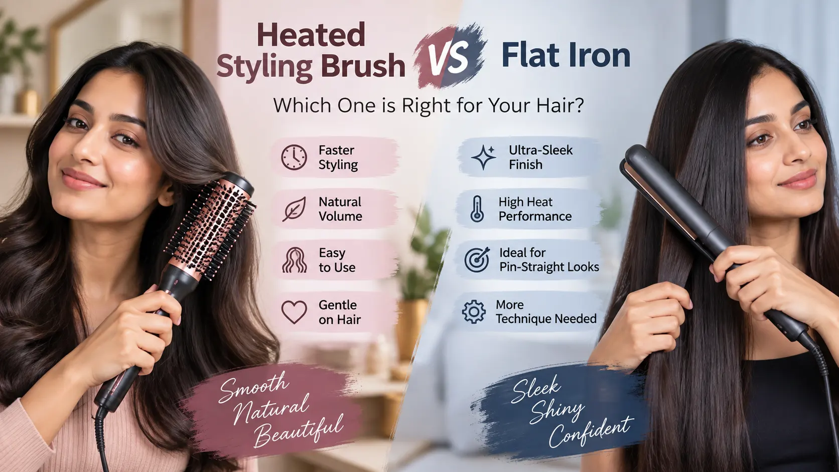 Heated Styling Brush vs. Flat Iron: The Ultimate Head-to-Head Showdown for Your Morning Routine