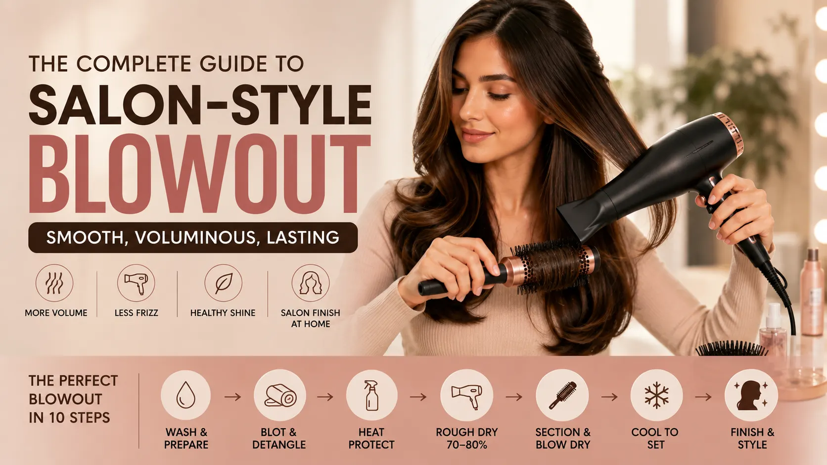 How to Do a Salon-Style Blowout at Home Step by Step