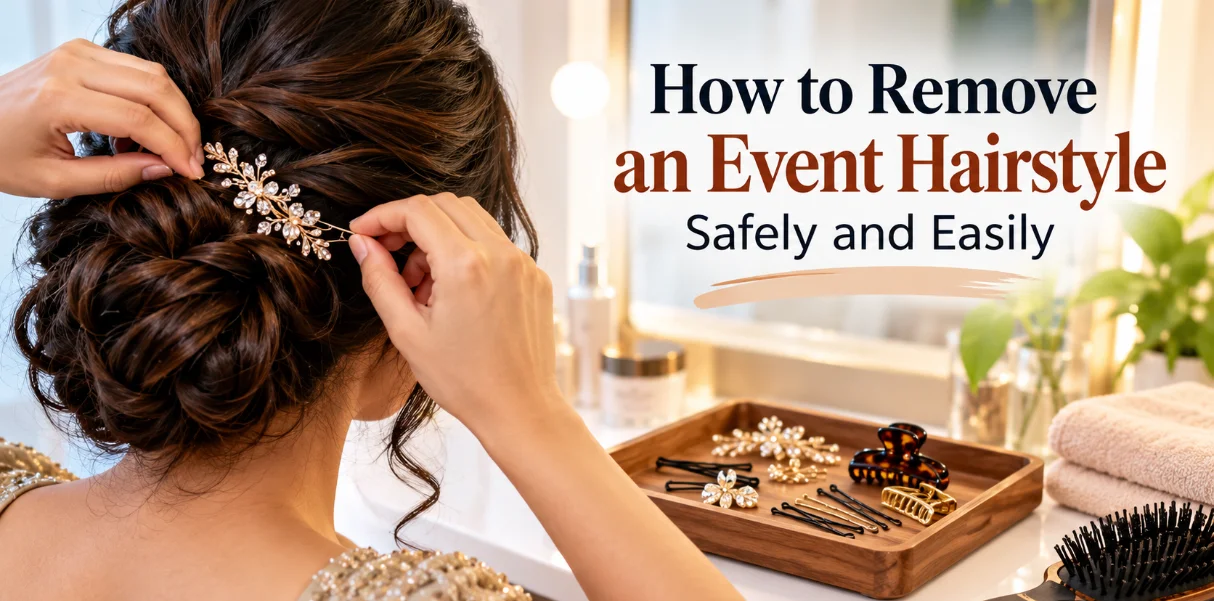 After the Celebration: Remove Pins and Detangle Hair Calmly