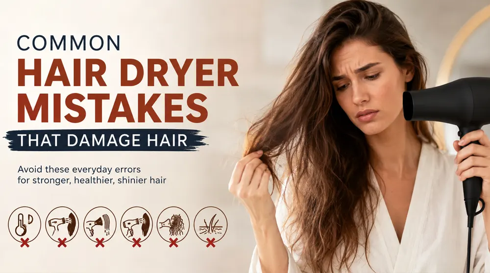 Common Hair Dryer Mistakes That Damage Hair