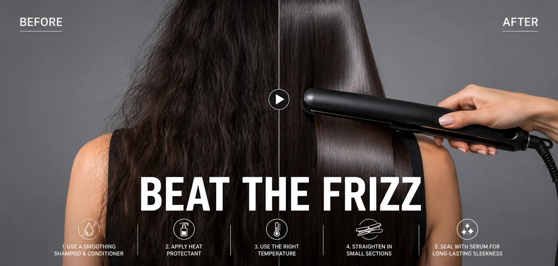 How to Straighten Frizzy Hair: 5 Pro Tips for Long-Lasting Sleekness