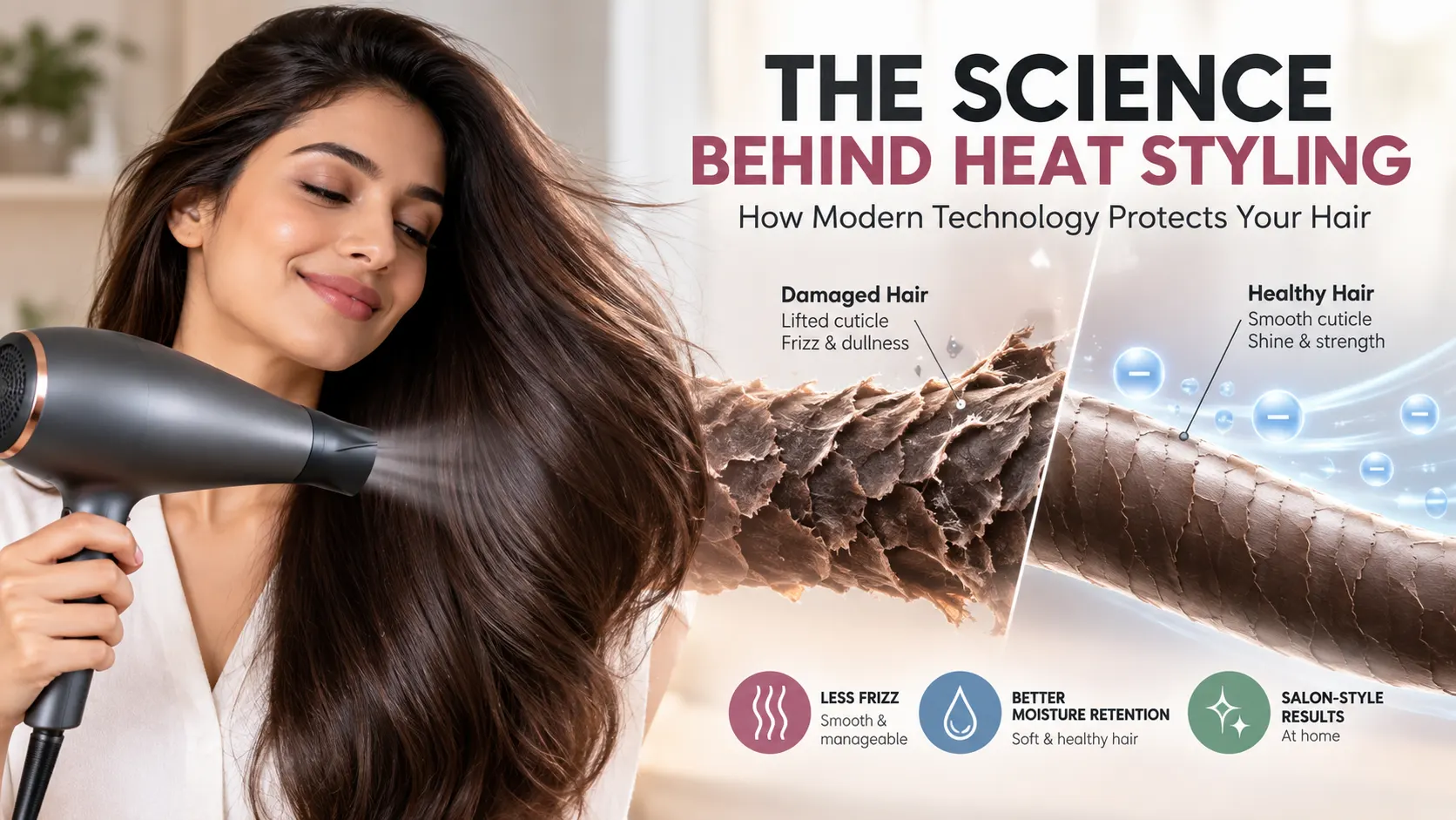 The Science of Heat Styling: Why Negative Ions and Tress Care Technology™ Safeguard Keratin Bonds